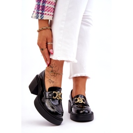 S.Barski Modische Pumps mit massivem Absatz Schwarz Imani 2