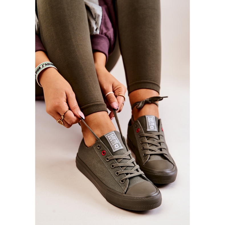Niedrige Turnschuhe Big Star JJ274004 Khaki grün 1