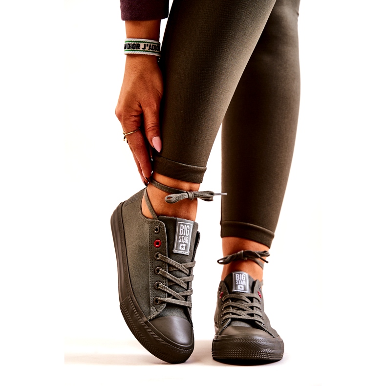 Niedrige Turnschuhe Big Star JJ274004 Khaki grün 2