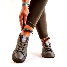 Niedrige Turnschuhe Big Star JJ274004 Khaki grün 3