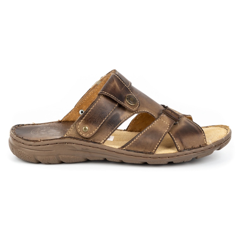 ŁUKPOL 866 braune Herrenpantoffeln 1