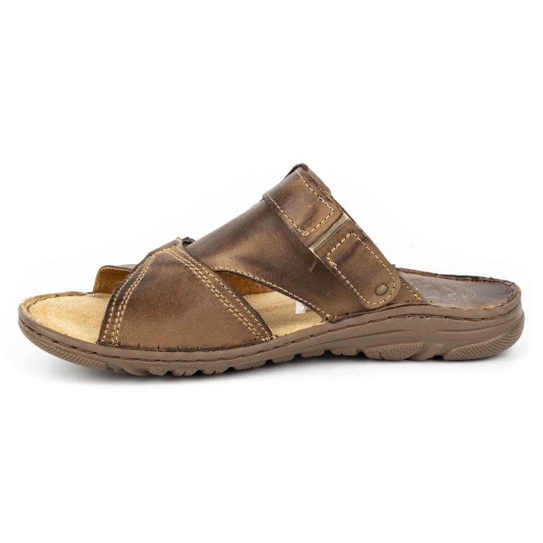 ŁUKPOL 866 braune Herrenpantoffeln 2