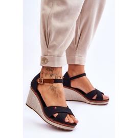 Keilsandalen für Damen Schwarz Veenus 2