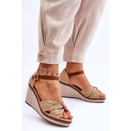 Keilsandalen für Damen Beige Daphne 2