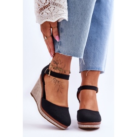 PS1 Klassische Keilsandalen für Damen Schwarz Malani 1