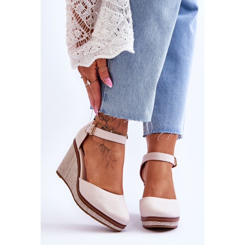 PS1 Klassische Keilsandalen für Damen Beige Malani 1