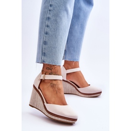 PS1 Klassische Keilsandalen für Damen Beige Malani 2