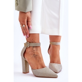 Glänzende High Heel Pumps Gold True Love golden 1