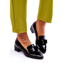 Vinceza Modischer Lacklederpumps mit dekorativer Schleife Shira Black schwarz 3