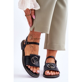 Klassische Damensandalen S.Barski KV-2775-45 Schwarz 1