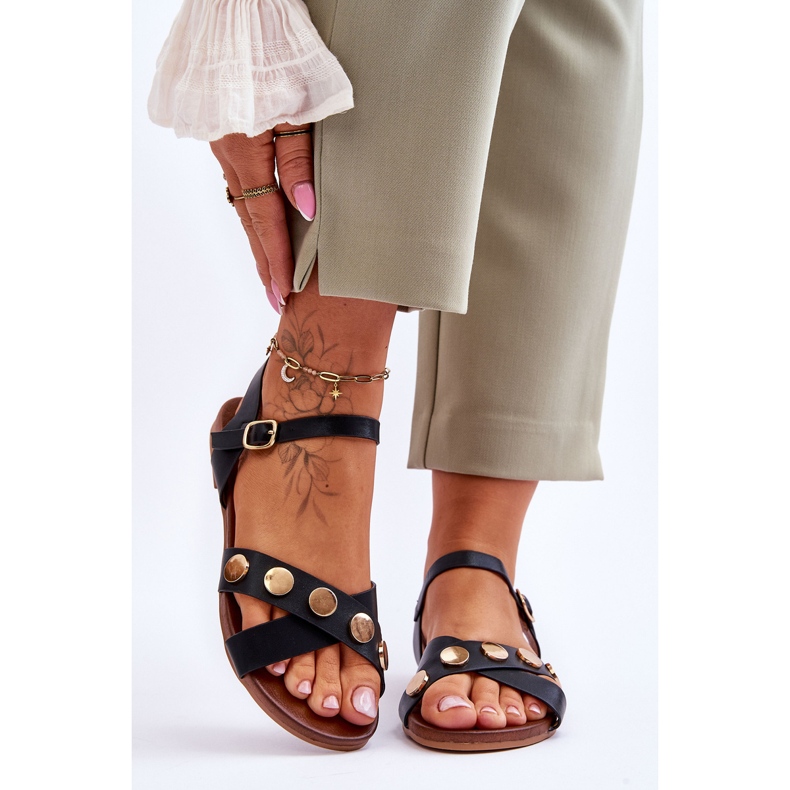 Flache Sandalen S.Barski KV-5541-35 Schwarz 1