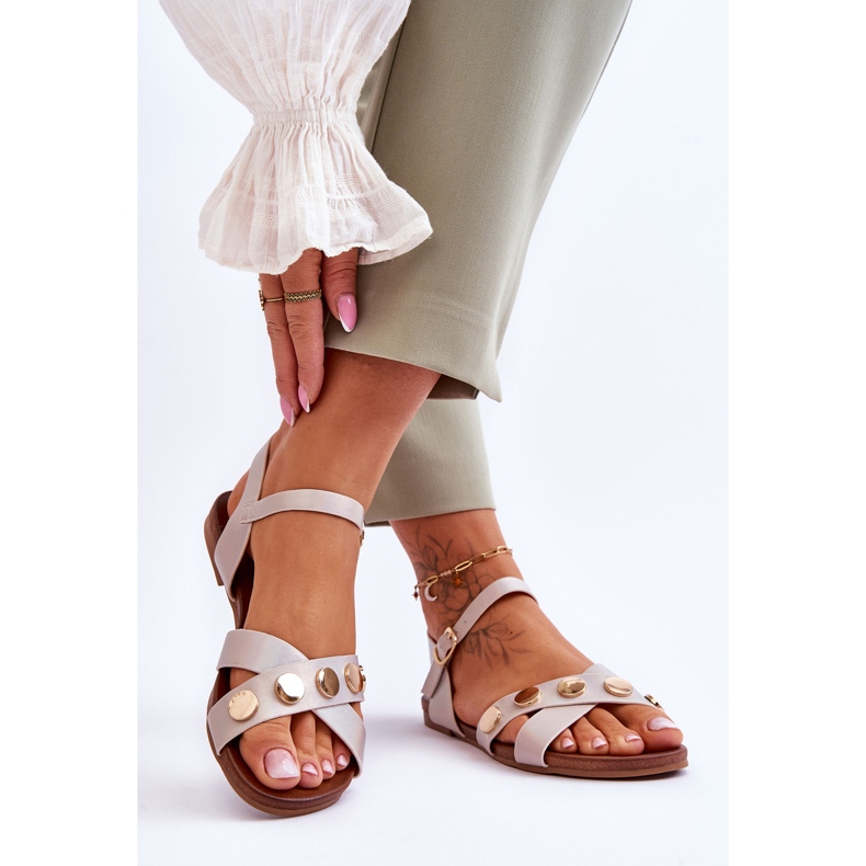 Flache Sandalen S.Barski KV-5541-35 Nude beige 2