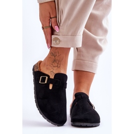 FJ1 Wildledersandalen auf Korkplattform Schwarz Vellma 1