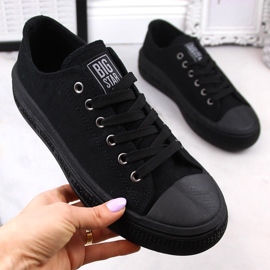 Damenturnschuhe auf der Plattform schwarz Big Star LL274A176 1