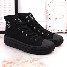 Damenstiefeletten auf der Plattform schwarz Big Star LL274A182 2