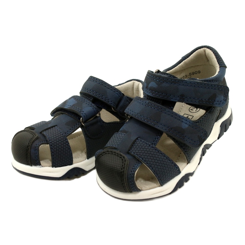 Evento Miss Klettverschluss-Sandalen für Jungen, Marineblau 23DZ23-5909 3