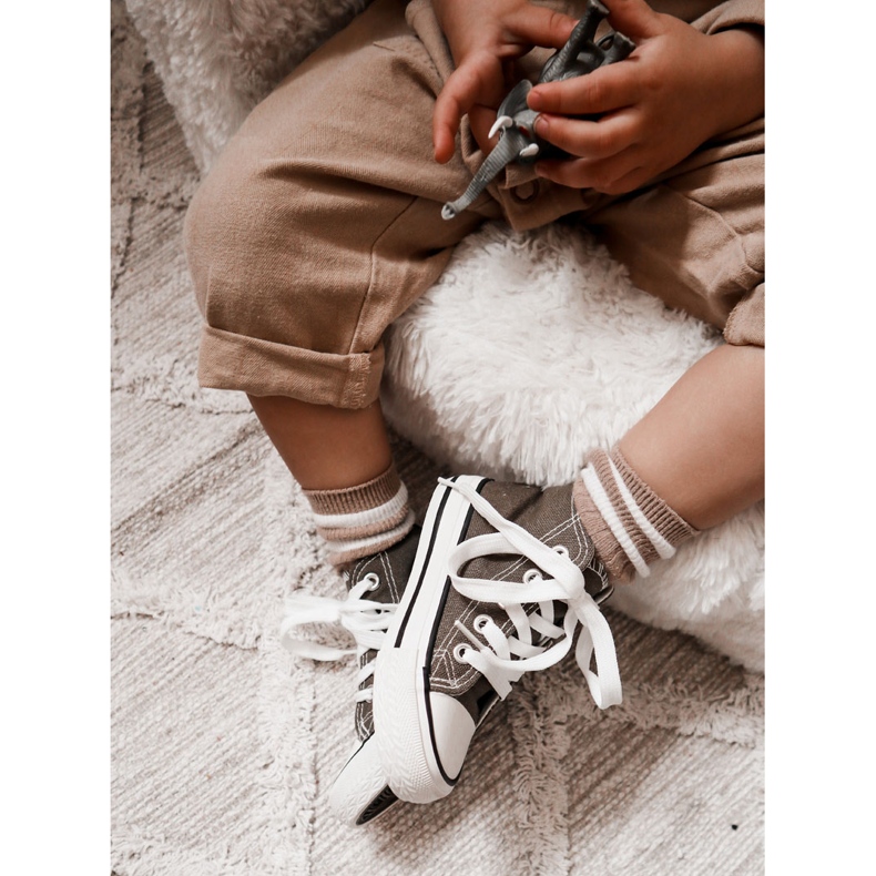 High Green-Khaki-Turnschuhe für Kinder grün 1