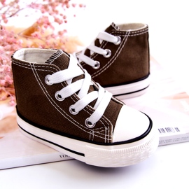 High Green-Khaki-Turnschuhe für Kinder grün 4