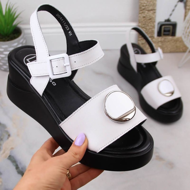 Filippo Keilsandalen aus Leder W DS4411 weiß 1