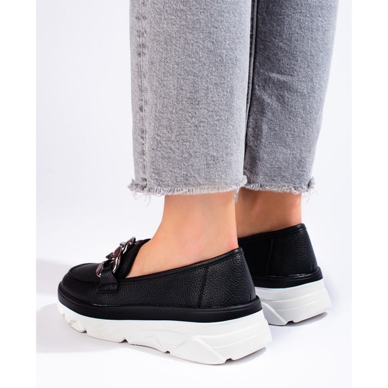 Mokassins Schwarze Vinceza-Schuhe 1