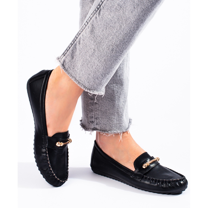 Schwarze Loafer für Damen von Shelovet 1