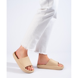 Cremefarbene Hausschuhe von Shelovet für Damen beige 1