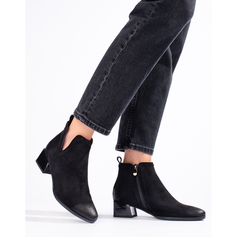 Vinceza-Stiefel aus schwarzem Wildleder 2