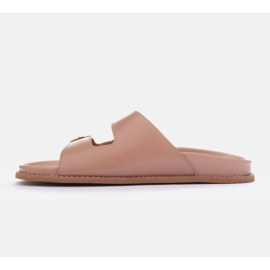 Marco Shoes Hausschuhe mit Schnallen beige 1