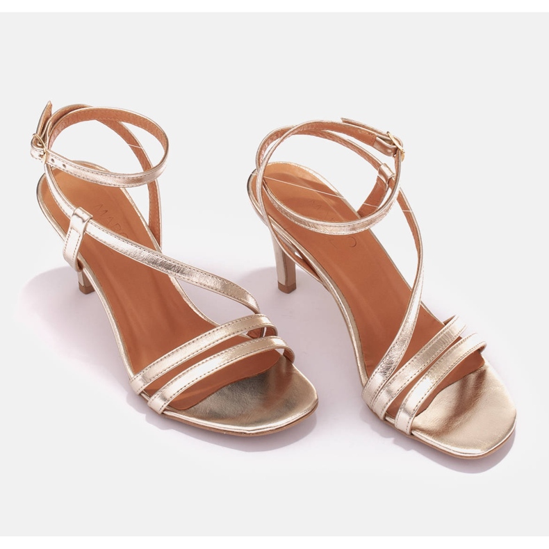 Marco Shoes Sandalen auf einem hohen Absatz golden 1