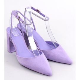 Pumps mit offenem Absatz von Esten Purple lila 1