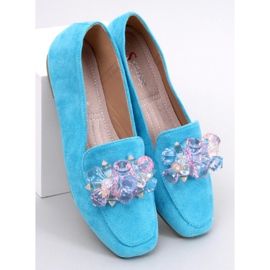 Deley Blaue perlenbesetzte Loafer 1