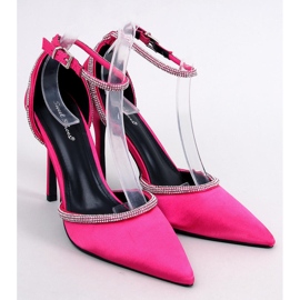 High Heel Pumps mit Zirkonen Conway Fuchsia rosa 1