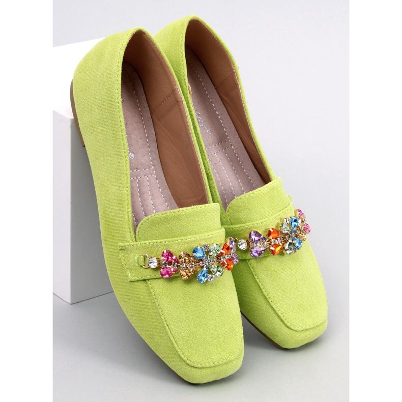 Davitian Green Strass-Loafer grün 1
