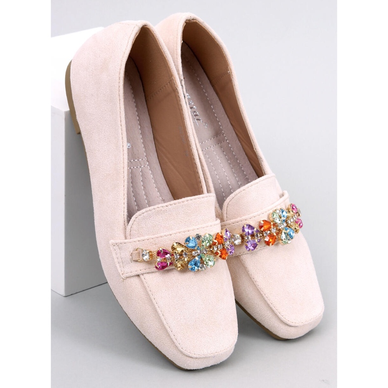 Davitian Beige Strass-Loafer 1