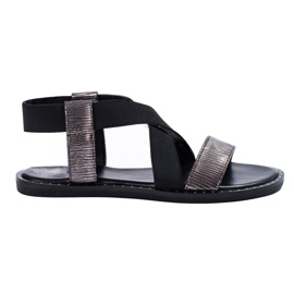 Goodin Bequeme schwarze Sandalen 2