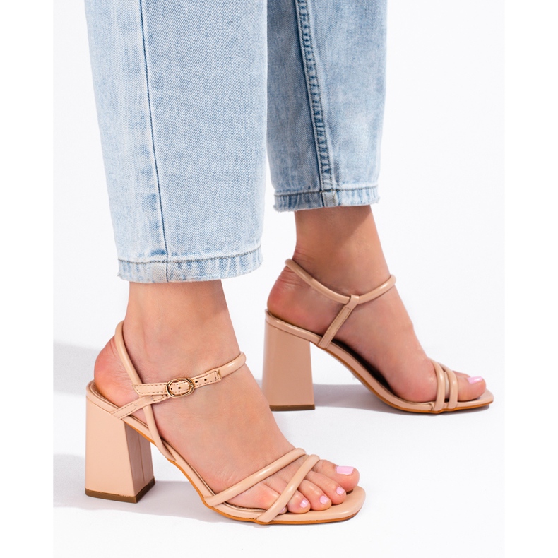 VINCEZA Sandaletten mit hohem Absatz beige 1