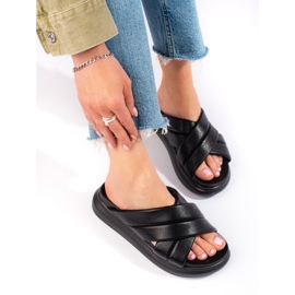 Hausschuhe auf der LA.FI-Plattform schwarz 1