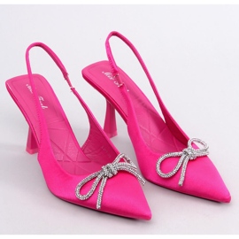 Hannah Fuchsia Pumps mit offenem Absatz rosa 1
