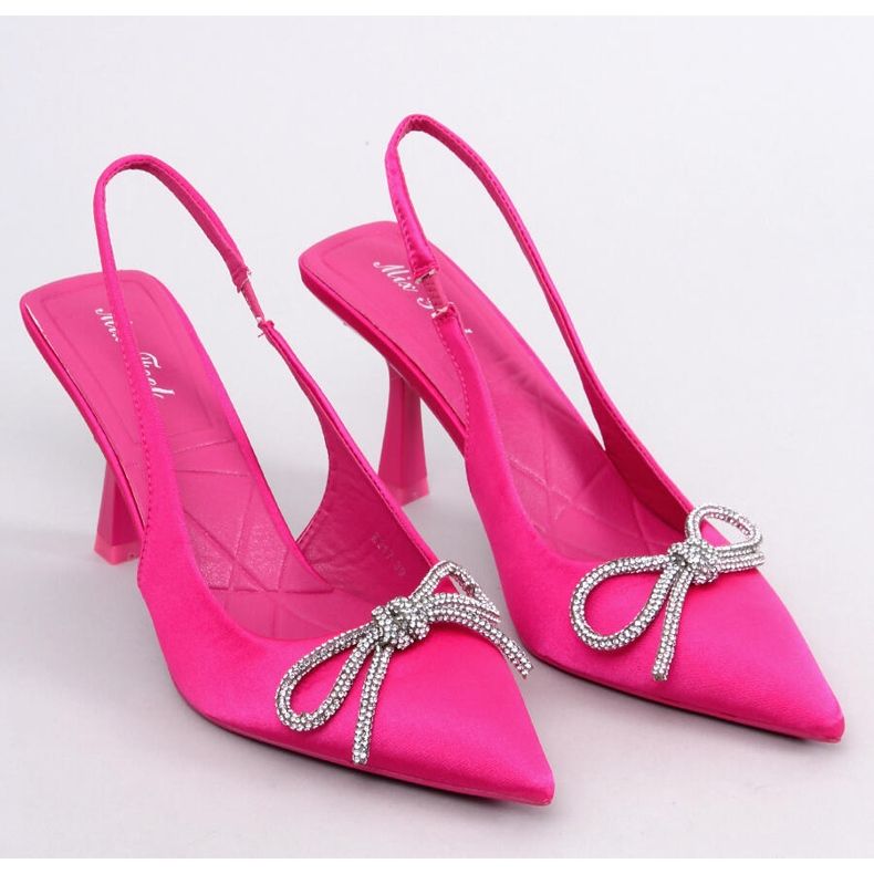 Hannah Fuchsia Pumps mit offenem Absatz rosa 1