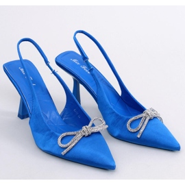 Hannah Blue Pumps mit offenem Absatz blau 1