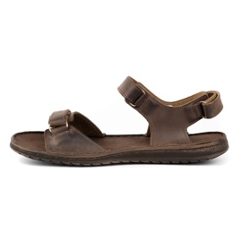 KOMODO Braune Herren Ledersandalen 881K 1