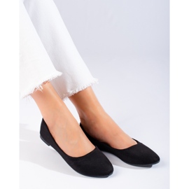 W. Potocki Klassische Ballerinas aus Wildleder für Damen in Schwarz Potocki 1