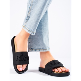 W. Potocki Schwarze Damenpantoffeln von Potocki 1