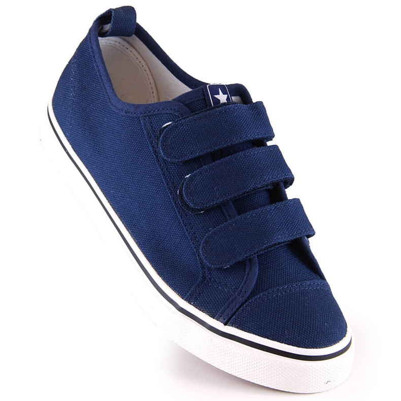 News 5791 marineblaue Kinder-Sneaker mit Klettverschluss 1