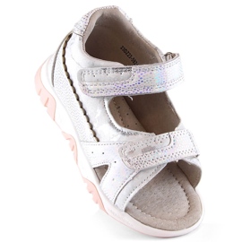 Evento Mädchensandalen mit Klettverschluss weiß silber Miss 1