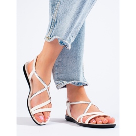 Weiße Damensandalen von Vinceza 2