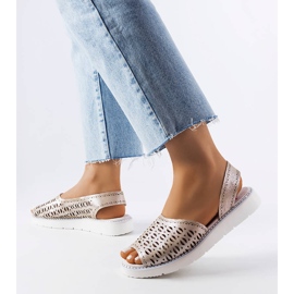 Rainy silberne durchbrochene Sandalen silber- 2