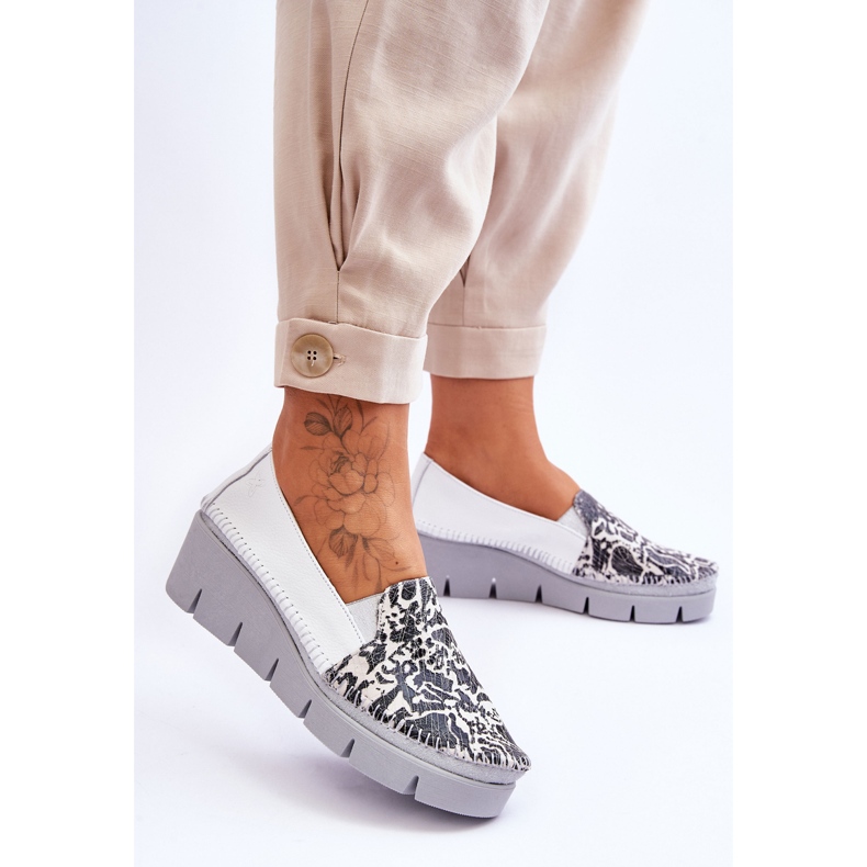 Lederkeilsneaker Maciejka 5814A-11 Weiß-Schwarz 2