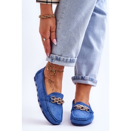 Blaue Sorento Damen-Loafer aus Wildleder 2