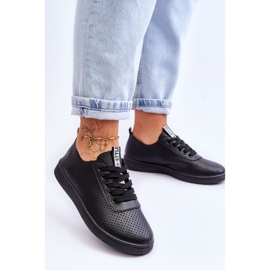 Durchbrochene Schnür-Sneaker für Damen in Schwarz Carinel weiß 2